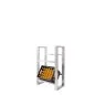 Preview: Stainless steel crate rack for two crates - view 3 Preview: Stainless steel crate rack for two crates - view 3