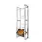 Preview: Stainless steel crate rack for four crates vertical - view 5 Preview: Stainless steel crate rack for four crates vertical - view 5