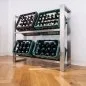 Preview: Stainless steel crate rack for four crates horizontal - view 1 Preview: Stainless steel crate rack for four crates horizontal - view 1