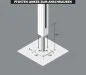 Preview: Post anchor for screwing on - Dimensional drawing