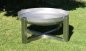 Mobile Preview: Stainless steel fire bowl round with four legs size L