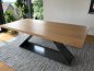 Mobile Preview: Dining table metal oak