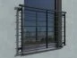 Mobile Preview: French balcony Line - powder coated - wall mounted in front - real