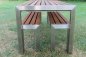 Mobile Preview: Picnic bench wood stainless steel combination 5