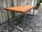 Mobile Preview: Picknickbank Holz Edelstahl Kombination Tisch