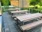 Preview: Picknickbank Holz Edelstahl Kombination 2