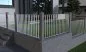 Preview: Fence, railing model Basic 2 galvanised with stone post Preview: Fence, railing model Basic 2 galvanised with stone post