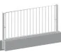 Preview: Metal fence, railing Basic 2 galvanised set in concrete Preview: Metal fence, railing Basic 2 galvanised set in concrete