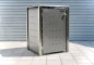 Mobile Preview: Garbage can box 240 liters gray anthracite - stainless steel - "Single"
