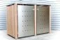 Preview: Garbage can box wood facing with stainless steel door up to 240 liters "Double" box