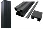 Preview: Aluminum post for privacy fence system anthracite RAL7016