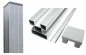 Preview: Aluminum privacy fence posts silver gray