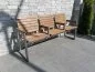 Preview: Bench metal wood combi with armrests