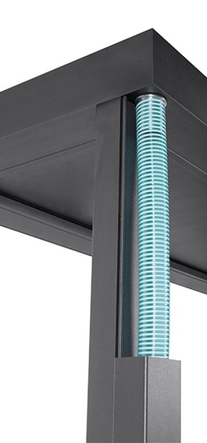 Preview: Eckstütze mit integrierter Entwässerung - Übersicht