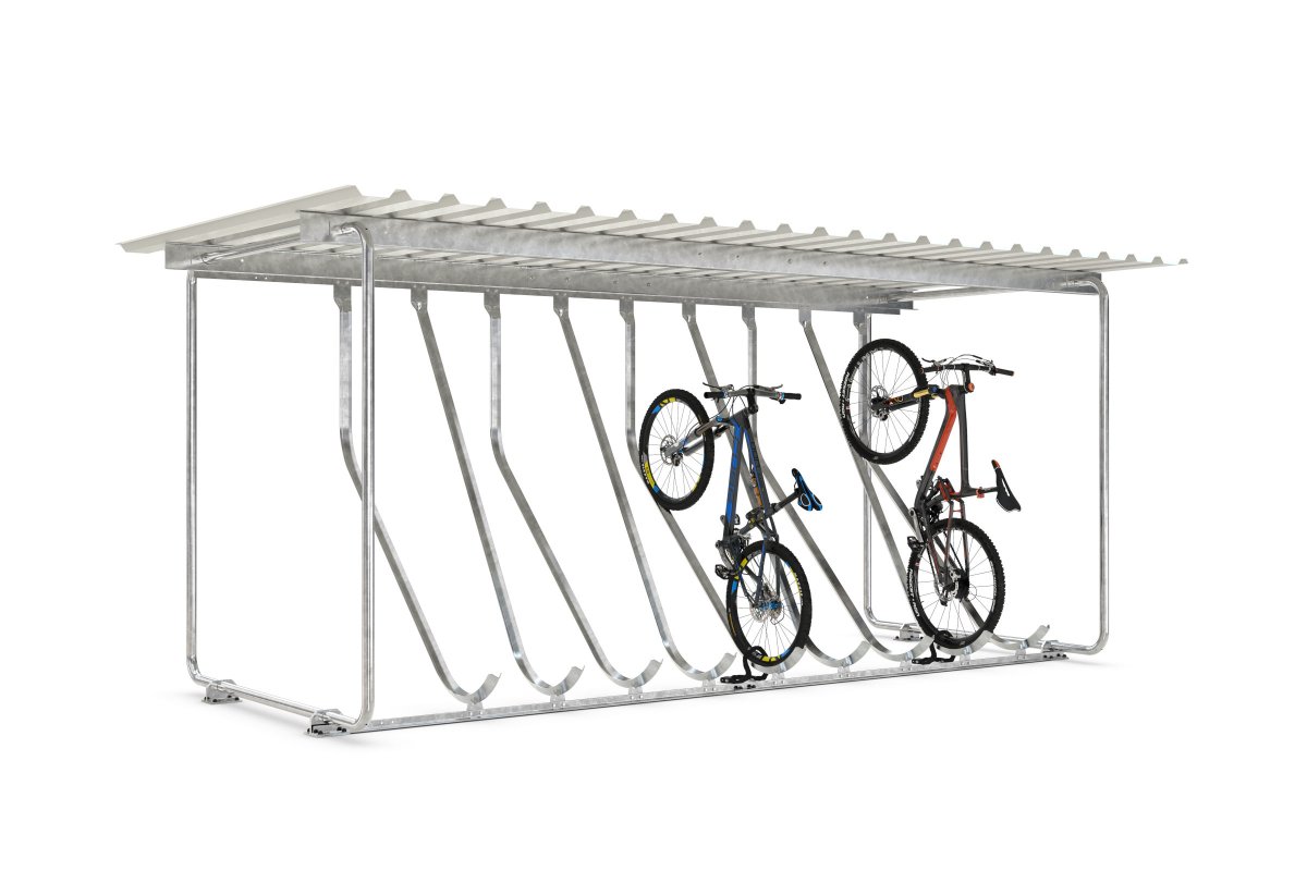 Preview: Fahrradunterstand Amsterdam Einseitig Beispiel mit Fahrräder