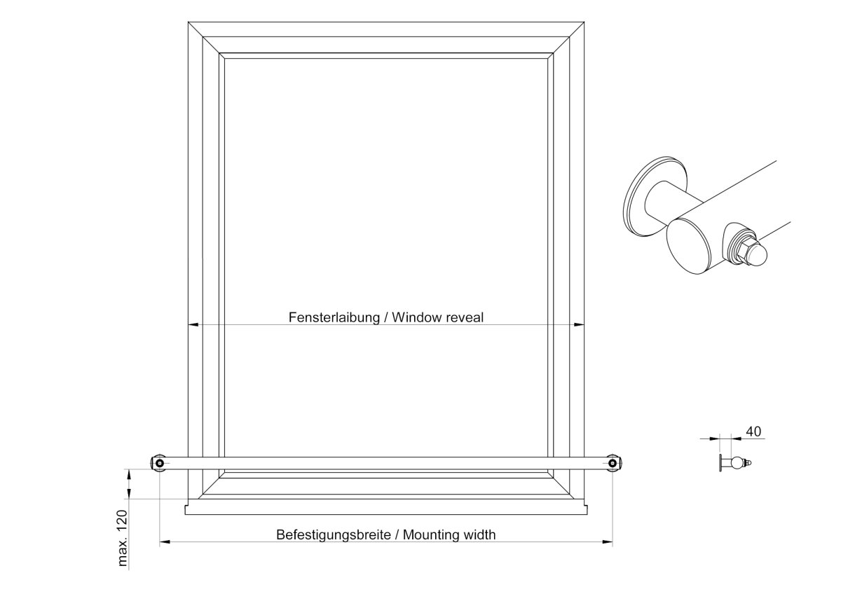 Preview: Fenster Brüstungserhöhung 1er Zeichnung