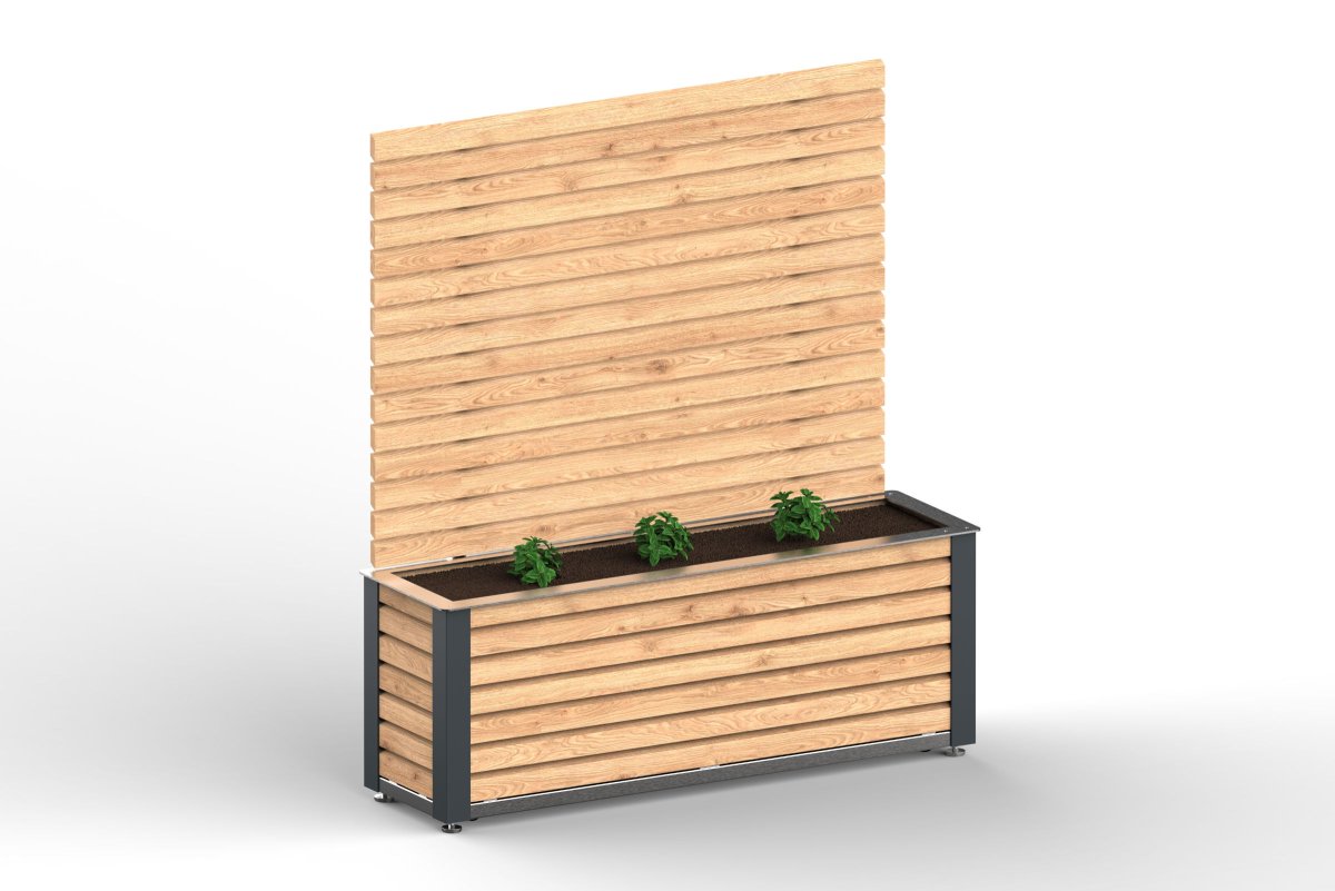 Preview: Hochbeet mit Sichtschutz - Eckabdeckung RAL7016