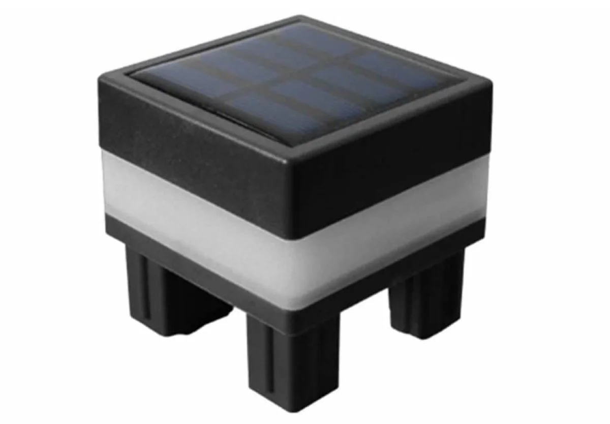 LED light post cap for aluminum post privacy fence system