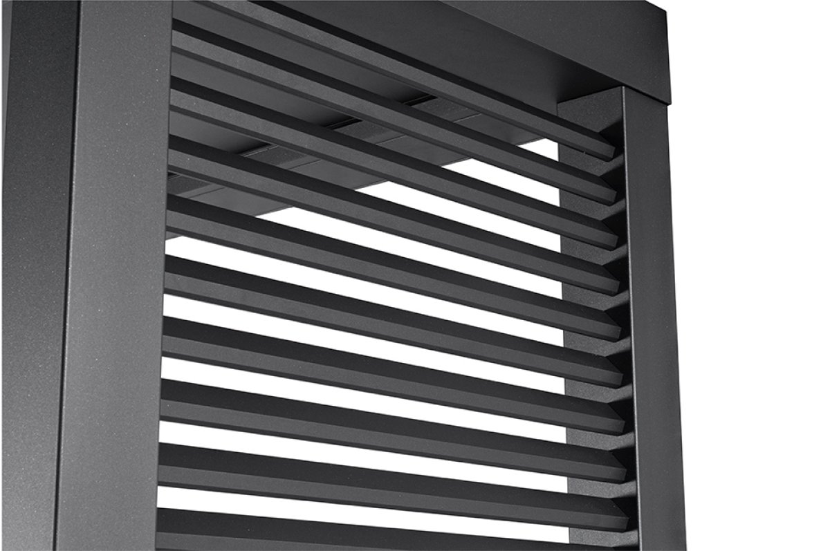 Preview: Seitenteil Modell Platin mit Quersprossen aus Aluminium - Detail 1