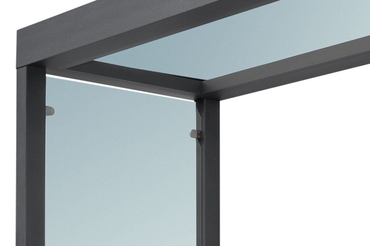 Preview: Seitenteil VSG Verglasung & Glasklemmhalter - Detail 1