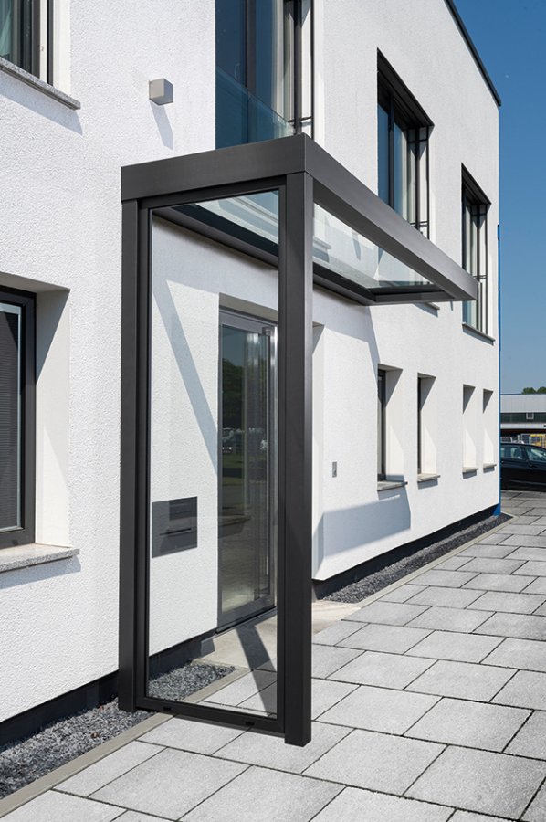 Preview: Seitenteil VSG Verglasung & Glasleiste - Beispiel mit Klarglas