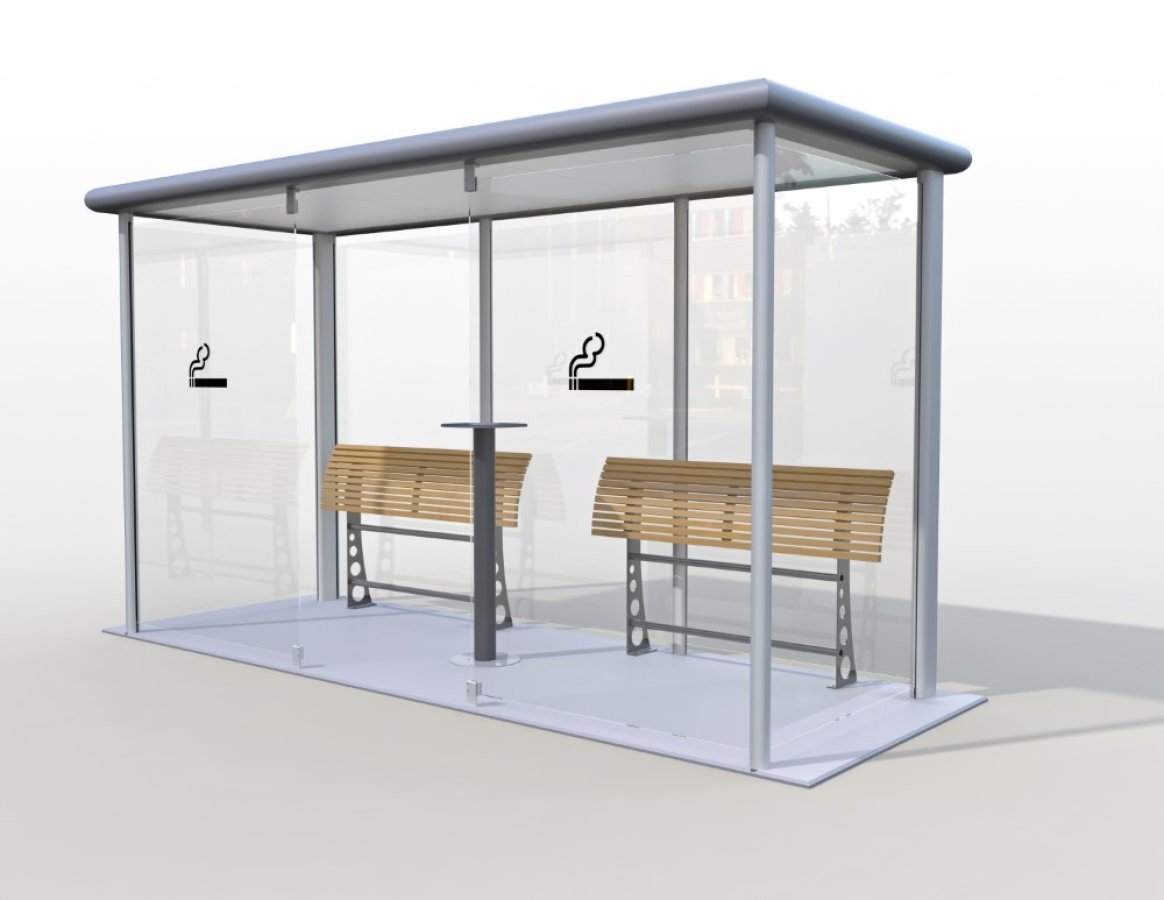 Smoking shelter outdoor for 10 people