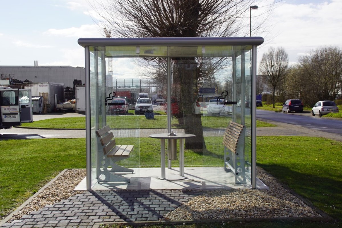 Preview: Raucherüberdachung für 10 Personen Kunde 2