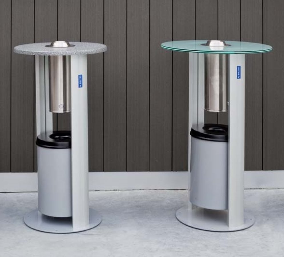 Preview: Rauchertisch Vergleich Steinplatte und Glasplatte