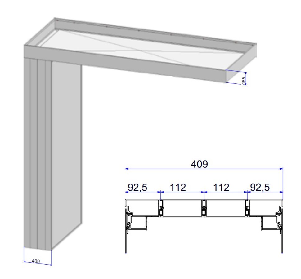 Preview: Seitenteil Platin XXL Zeichnung