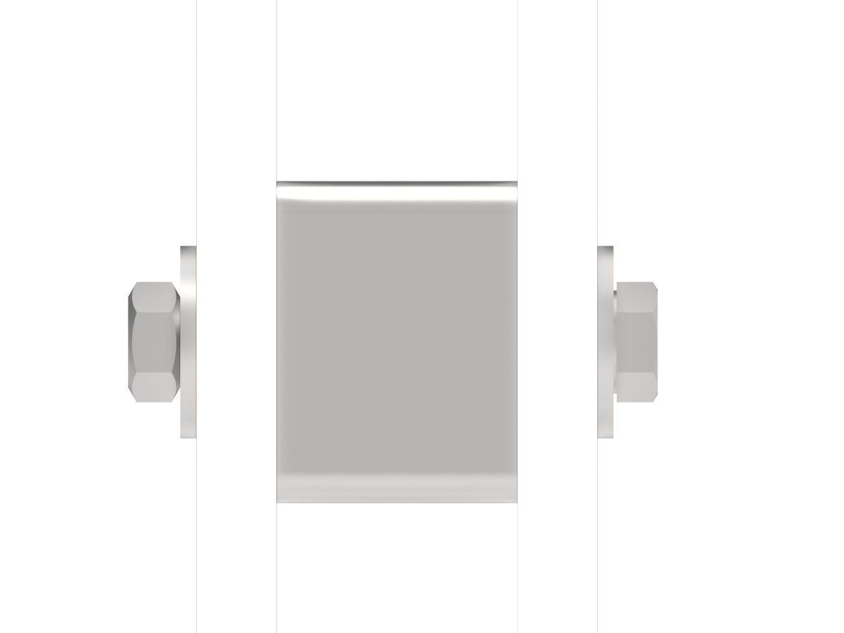 Preview: Zaunverbinder für Modell Simple Edelstahl 2