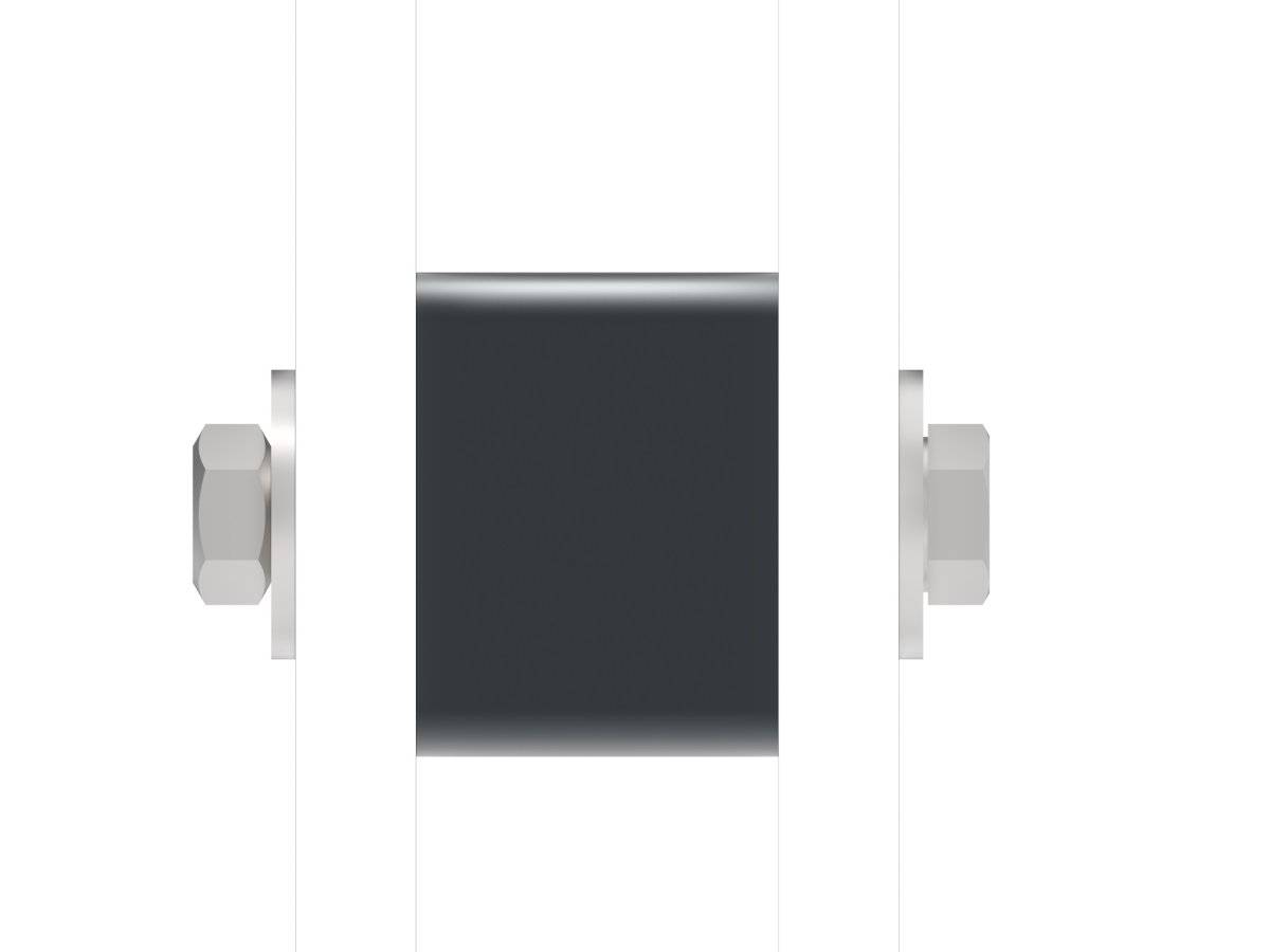 Preview: Zaunverbinder für Modell Simple pulverbeschichtet 2