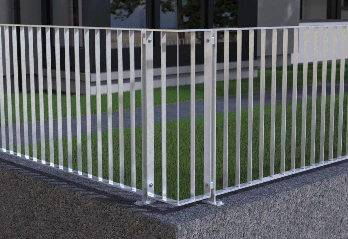 Preview: Eckteil für Gartenzaun, Geländer Metall - Simple - Beispiel