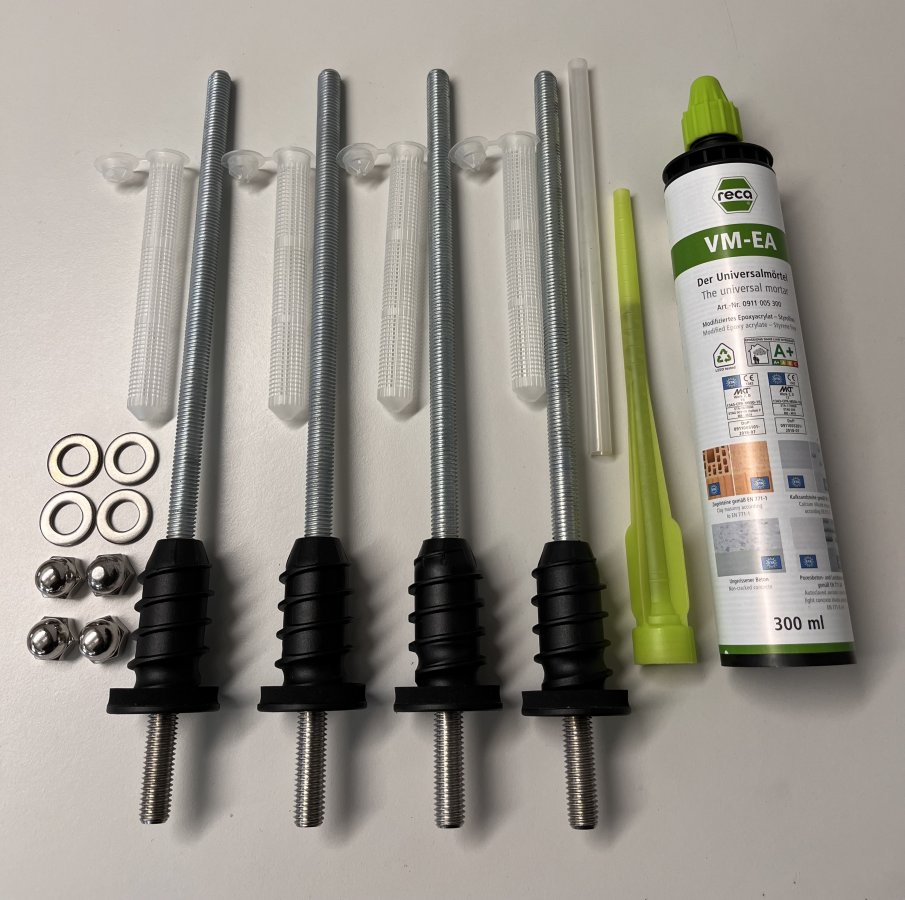 Preview: Befestigungsset WDVS Wärmedämmung - DIMOS Anker - für Französischen Balkon