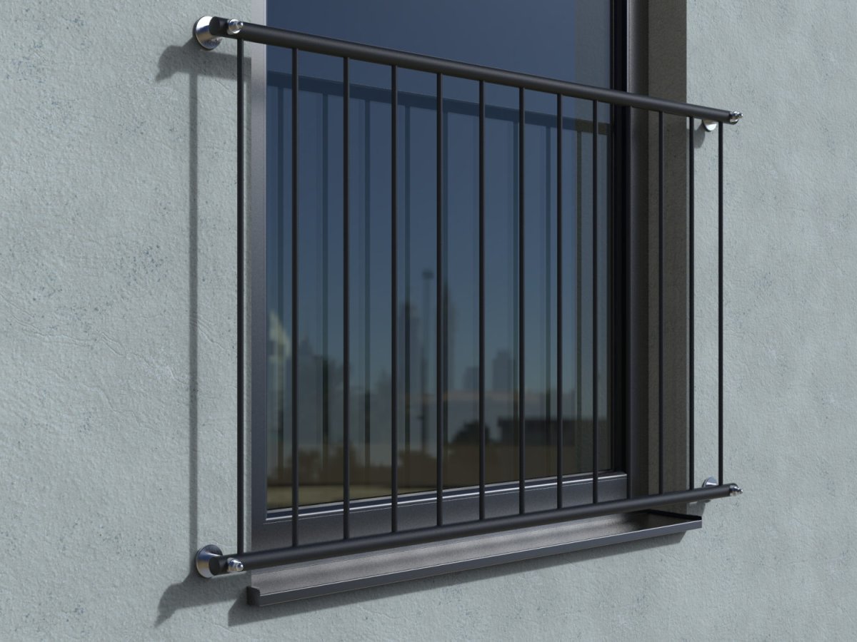 Preview: French balcony model Basic - powder coated - Special Offer