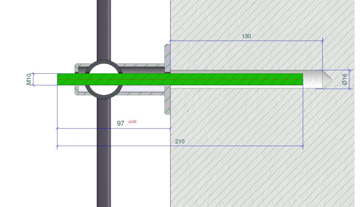 Preview: Befestigungssetfür Mauerwerk Ziegel oder Porenbeton Maße