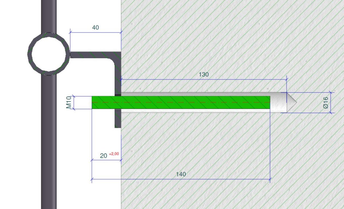 Preview: Befestigungssetfür Mauerwerk Ziegel oder Porenbeton Maße 1