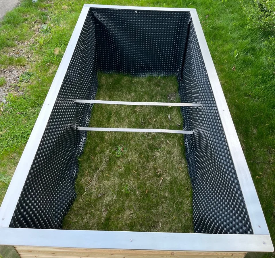 Raised garden bed stainless steel larch Premium - Kirchberger Metall 3