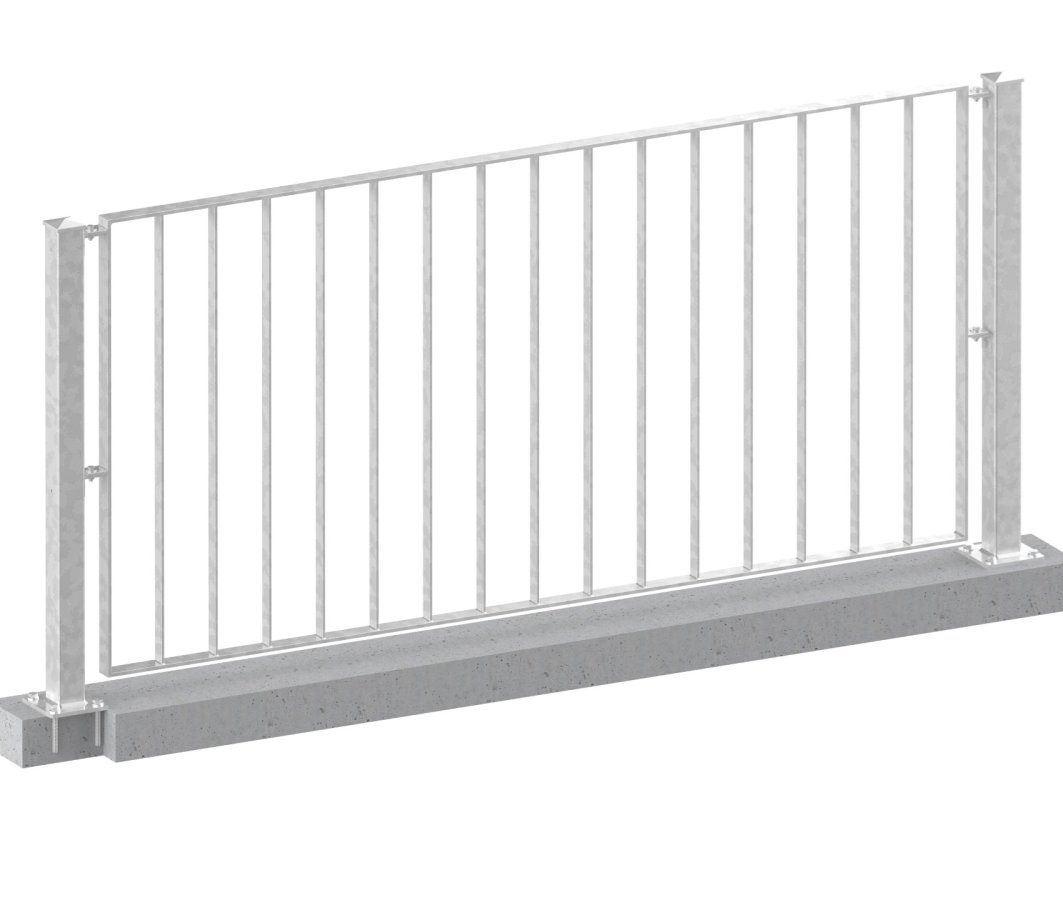 Preview: Gartenzaun, Geländer Metall - Basic 2 - verzinkt