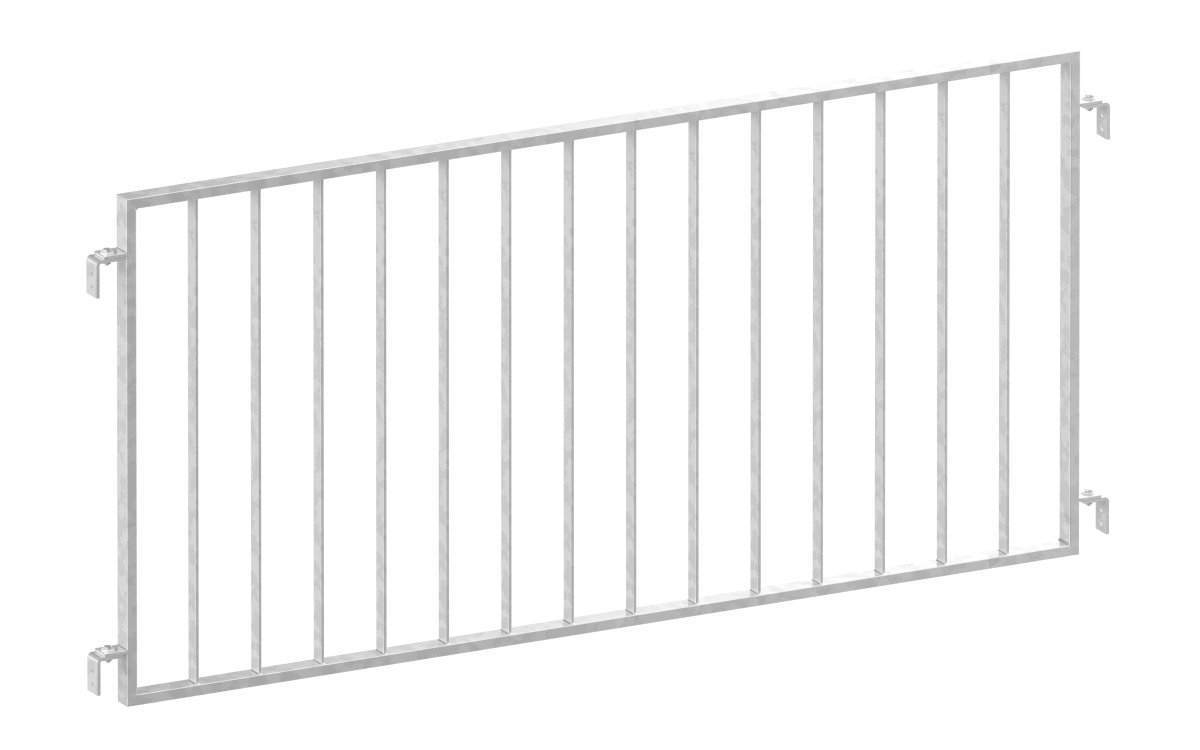 Preview: Metall Zaun, Geländer Basic verzinkt mit Winkel