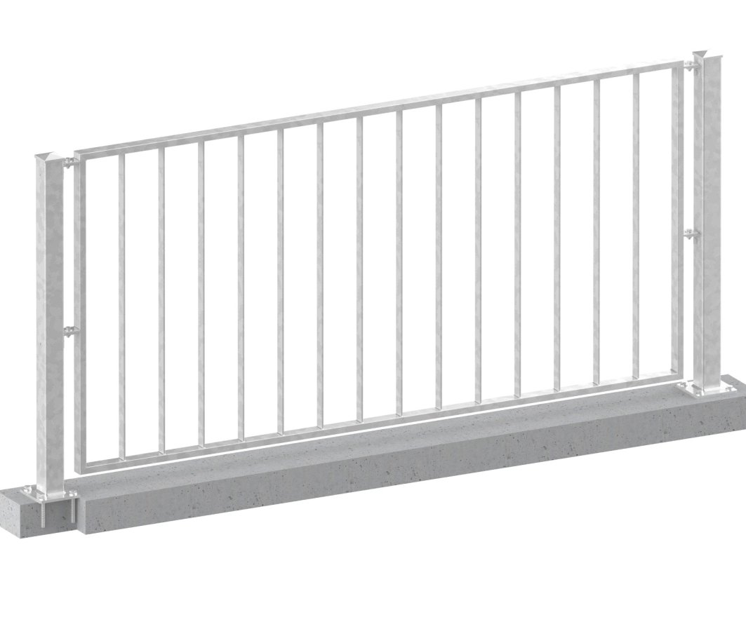 Preview: Gartenzaun, Geländer Metall - Basic - verzinkt