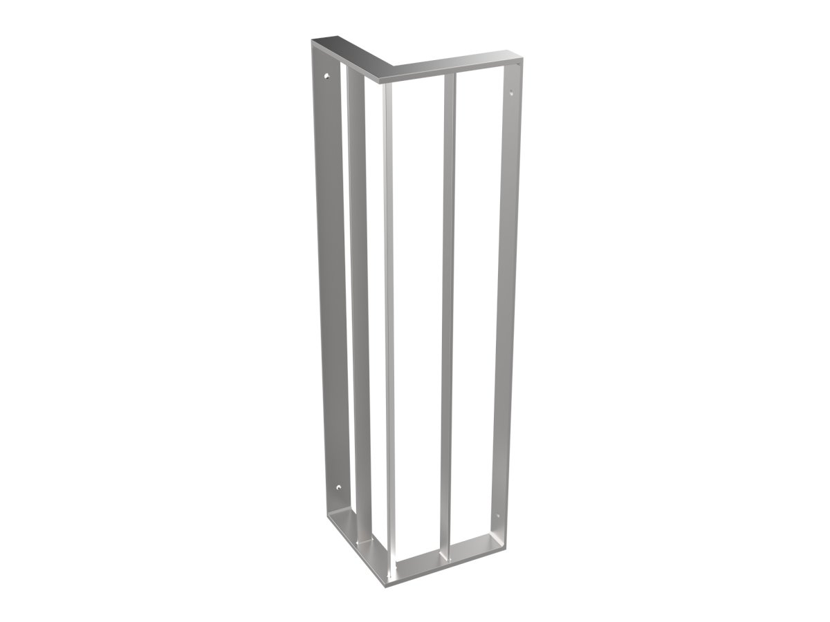 Preview: Eckteil für Gartenzaun, Geländer Metall - Simple - Edelstahl