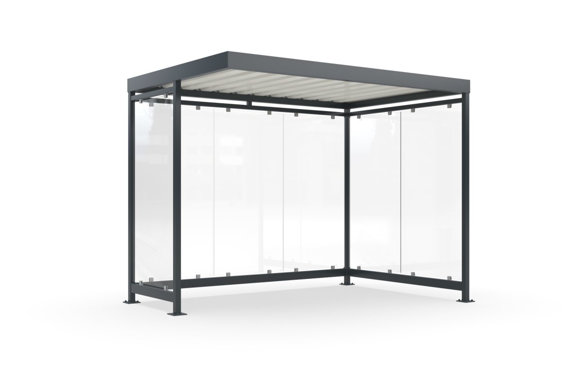 Preview: Roofing, smoking shelter, smoking cabin WSM cologne K3 a/b - 318cm x 216cm