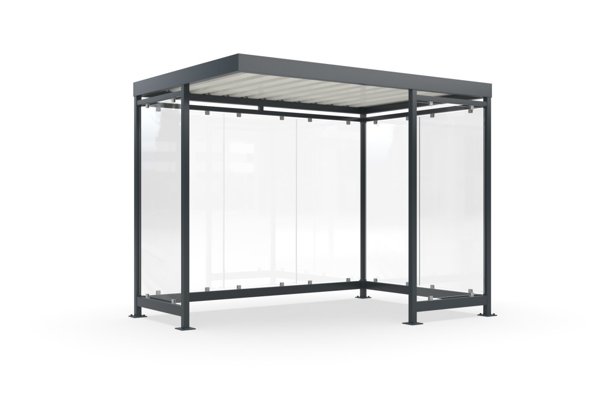 Preview: Überdachung, Raucherunterstand, Raucherkabine WSM Köln K3 a/c - 318cm x 216cm