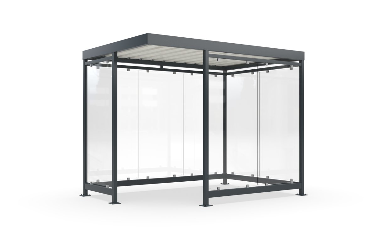 Preview: Roofing, smoking shelter, smoking cabin WSM cologne K3 a/d - 318cm x 216cm