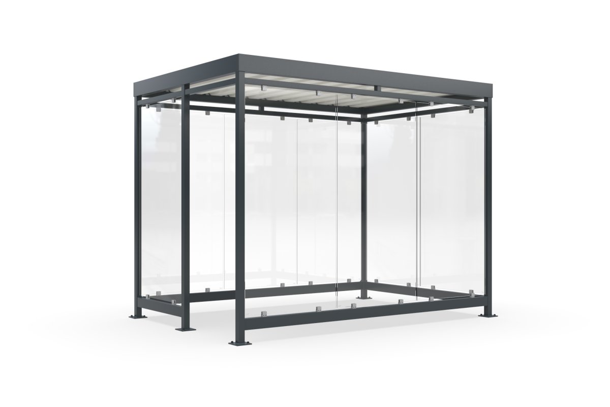 Preview: Roofing, smoking shelter, smoking cabin WSM cologne K3 a/e - 318cm x 216cm