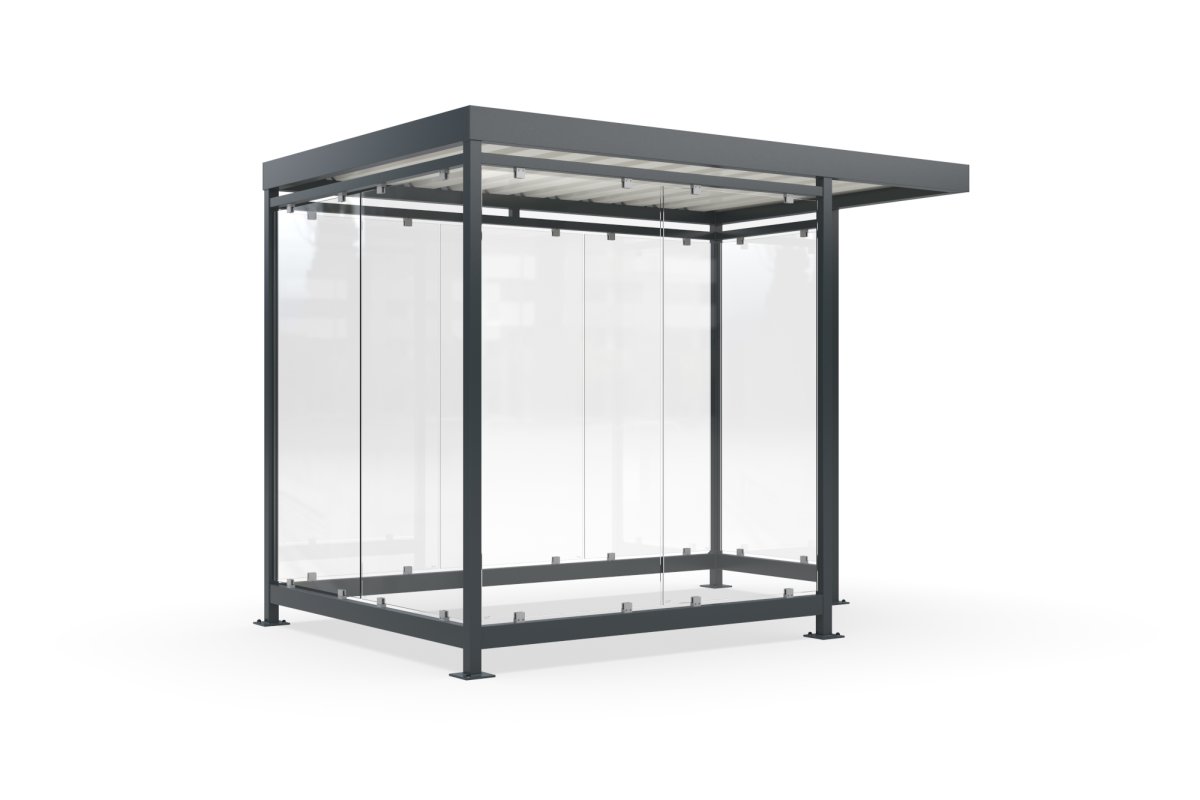 Preview: Roofing, smoking shelter, smoking cabin WSM cologne K3 d/a - 318cm x 216cm