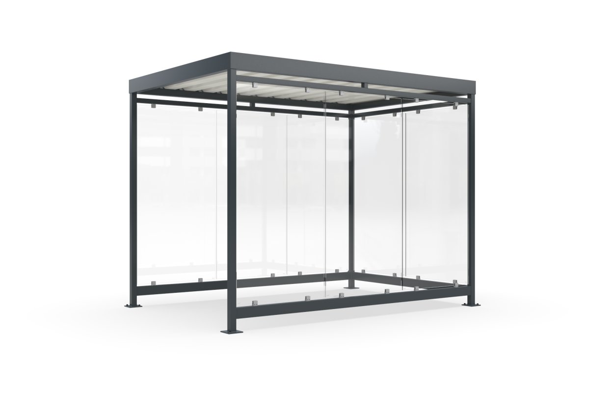 Preview: Roofing, smoking shelter, smoking cabin K3 e/1 - 318cm x 216cm