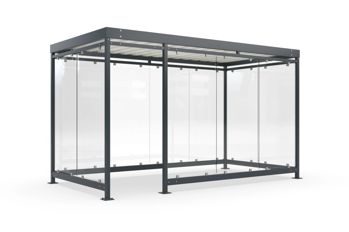 Preview: Raucherkabine Fahrradhaus Modell K4 b/e Bausatz