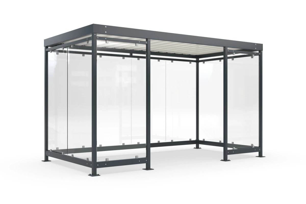 Preview: Raucherkabine Fahrradhaus Modell K4 c/b Bausatz