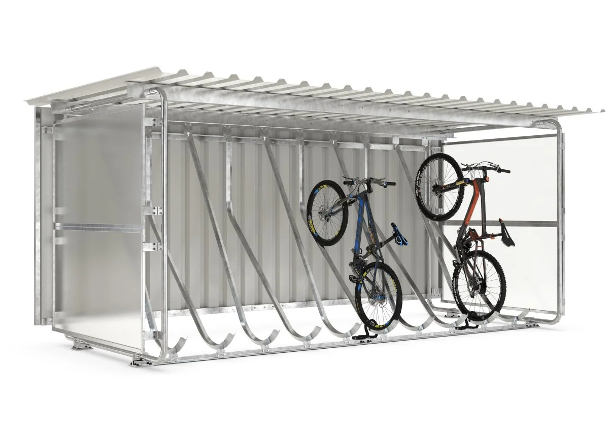 Fahrrad Überdachung Siegen mit Seitenteil und Rückwand